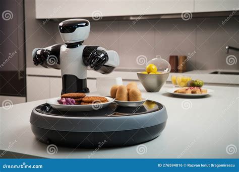 Robot Chef in the Kitchen, Preparing Breakfast with Advanced AI ...