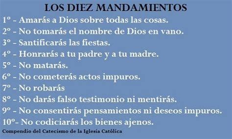 Catequesis Recordando Los 10 Mandamientos