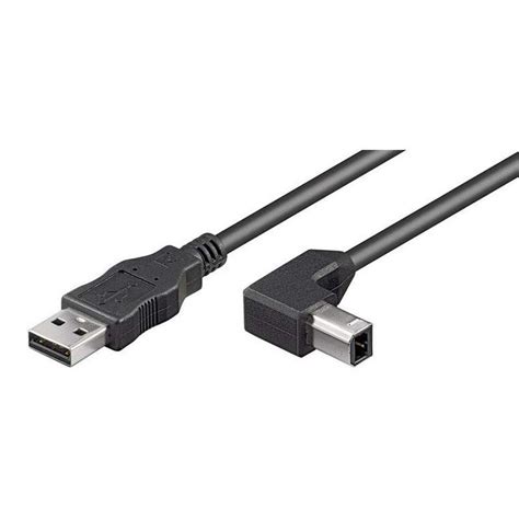 Goobay Cable Impresora Acodado Usb Tipo A B Macho Macho Cm Negro