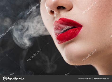 Red Lips Smoke Wallpaper