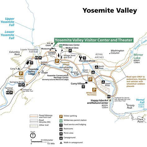 Yosemite Valley Floor Map - Channa Antonetta