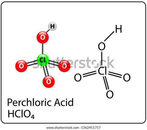 Perchloric Acid Molecule Structure Stock Vector Royalty Free