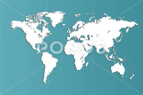 World map vector isolated. World political map. Flat earth vector ...