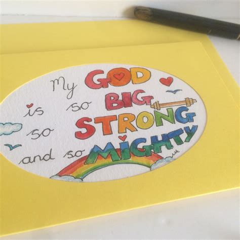 My God Is So Big So Strong And So Mighty Bible Song Lyric Etsy Uk