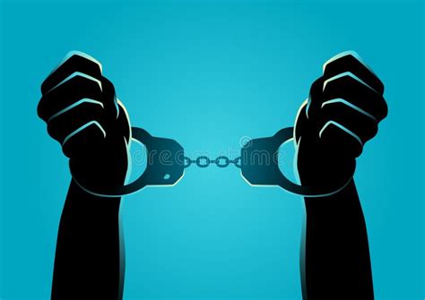 Hands In Handcuffs Stock Vector Illustration Of Prisoner 287409427