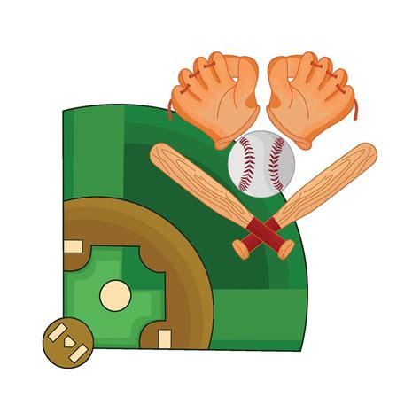 illustration of baseball field 41144234 Vector Art at Vecteezy