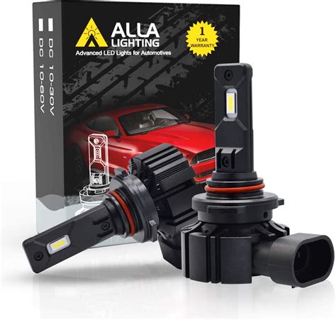 Alla Lighting 6000 Lumens P20d Base HB3 9005 Headlights LED Bulbs High