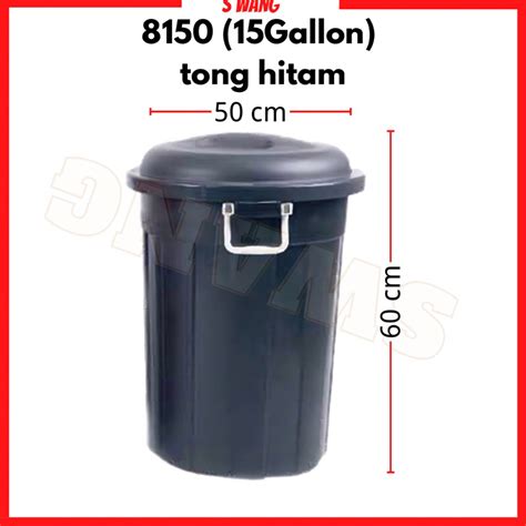 15 Gallon Tong Sampah Hitam Tebal Shopee Malaysia