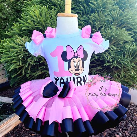 Minnie Mouse Birthday Outfit Hot Pink And Black Minnie Mouse Birthday