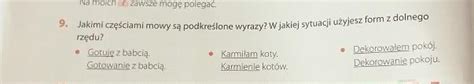 Jakimi Cz Ciami Mowy S Podkre Lone Wyrazy W Jakiej Sytuacji U Yjesz