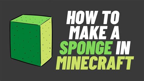 How To Make A Sponge In Minecraft Easy Steps Bingotingo