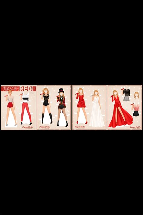 Red red Taylor Swift!! | Paper dolls, Album, Paperdolls