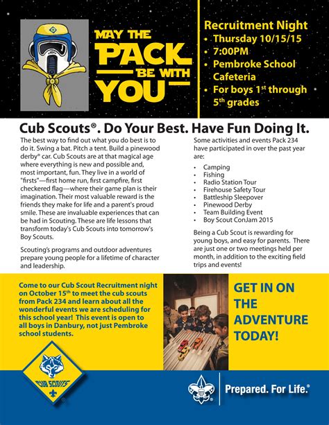 Printable Cub Scout Recruitment Flyer Template Printable Templates Free