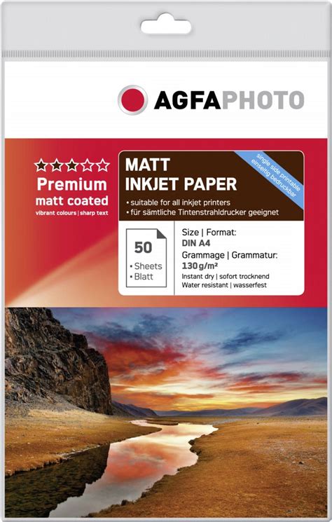 Agfaphoto Photo Paper A4 Premium Matte 130g 50 Sheets Baitukas