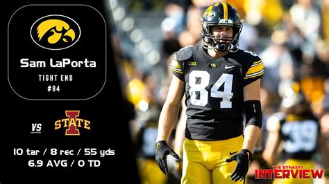 Sam LaPorta - Iowa TE #84 vs Iowa State (2022) - YouTube