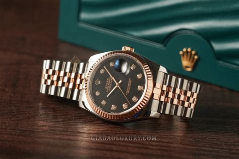 Đồng Hồ Rolex Datejust 116231 Mặt Số Đen Nạm Kim Cương