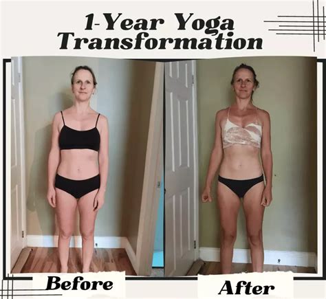 1 Year Yoga Transformation Before And After Pictures Yoga Transformation Yoga Body