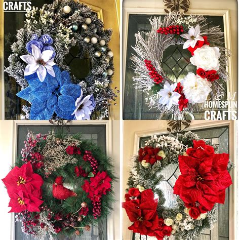 Christmas Door Wreaths and Door Decor. www.lmhomespuncrafts.etsy.com ...