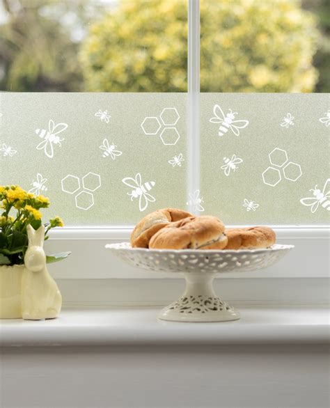 Bees Static Vinyl Window Film from Net Curtains Direct