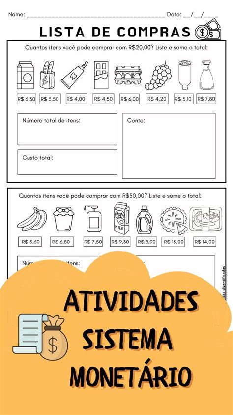 Atividade Sistema Monetário 2o Ano