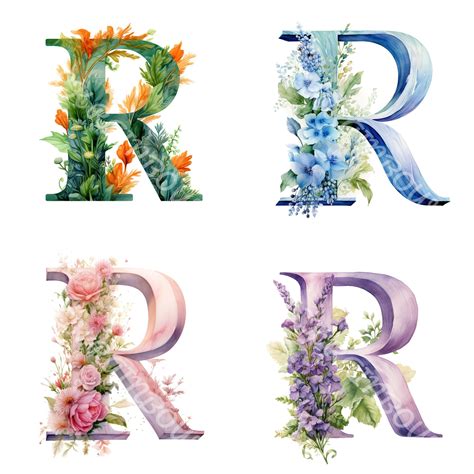 Letter R Clipart 12 Letter R Png Letter R Wall Art Letter R Painting