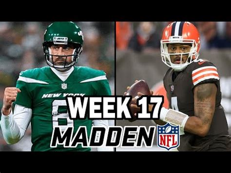 Jets At Browns Madden Week Simulation Youtube