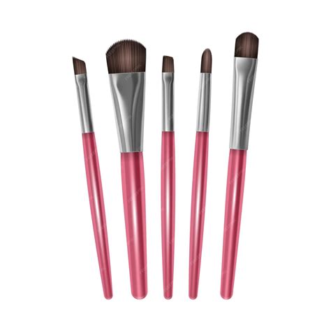 Conjunto De Pinceles De Maquillaje Profesionales Vector Premium