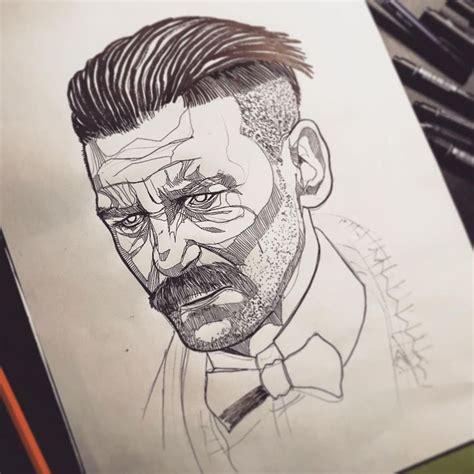 Peaky Blinders Day People Started An Arthur Shelby Drawing Peaky Blinders Sketch Peaky