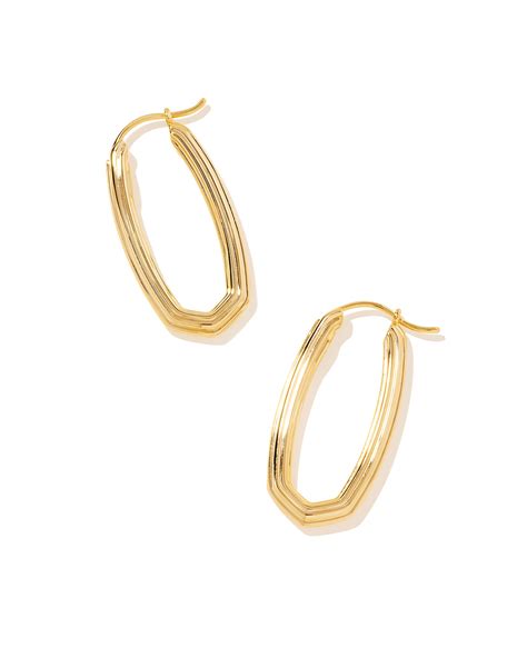 Heather Hoop Earrings In Gold Kendra Scott