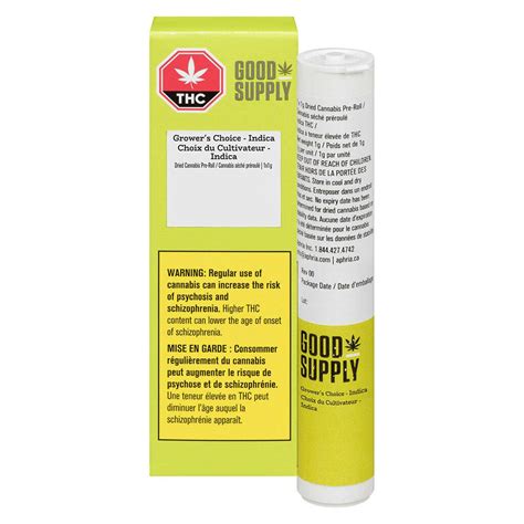 Good Supply Growers Choice Indica Pre Roll 1x1g