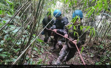 Sikkim Flash Floods Moving Through Mountains Jungles Indian Army