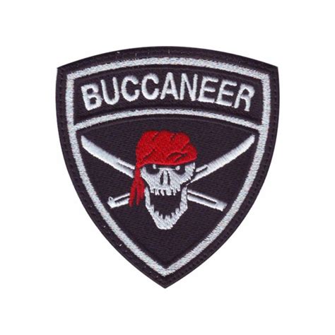 Pirate Buccaneer Crest Flag Embroidered Sew on by ThePatchLab