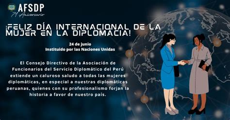 24 DE JUNIO Día Internacional de la Mujer en la Diplomacia AFSDP