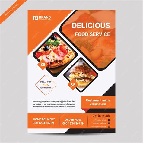 Premium Vector Restaurant Food Flyer Design Template With Modern Look