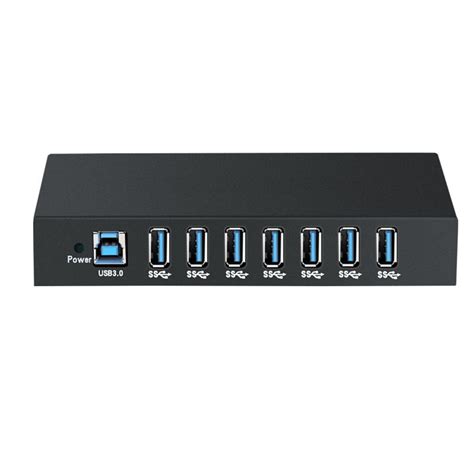 7 Port Industrial USB3 0 Hub With 15kv ESD Protection Rail Mounting