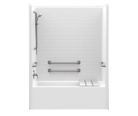 F6032STT 60 X 32 AcrylX Alcove Left Hand Drain One Piece Tub Shower In