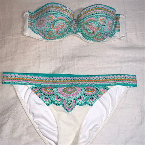 Victorias Secret Strapless Bikini Paisley Gem