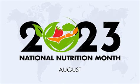 premium vector  concept national nutrition month vector design