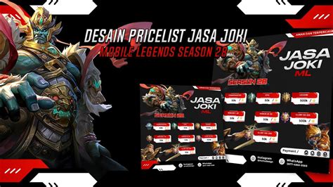 Desain Pricelist Jasa Joki Ml No Pasaran Pixellab Youtube