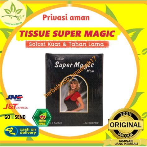 Jual Tisu Tissue Super Magic Power Man Original Tisue Antiseptic Pria