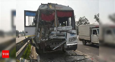 10 Injured As Punjab Roadways Bus Collides With Truck In Ambala