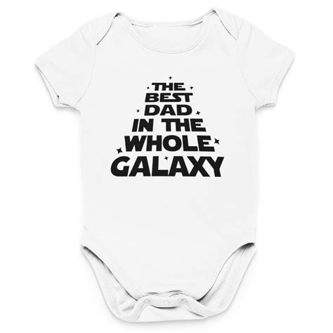 Witte Romper The Best Dad In The Whole Galaxy Vaderdag Onesie