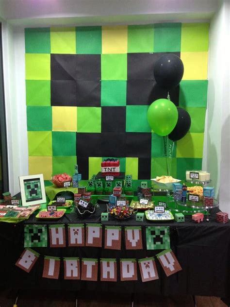 Minecraft Birthday Minecraft Dessert Table