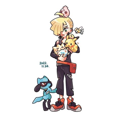 Pikachu Gladion Togepi Riolu Cutiefly And 1 More Pokemon And 1 More Drawn By Daifuku