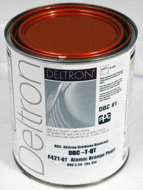 Sell Ppg Dbc Deltron Basecoat Atomic Orange Pearl Quart Auto Paint In