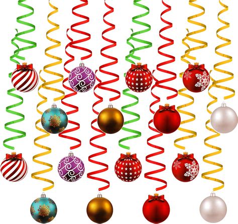 Amazon Boxob Pcs Christmas Hanging Swirl Decorations Colorful