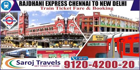 Rajdhani Express Chennai To New Delhi Ticket Price And Booking Saroj