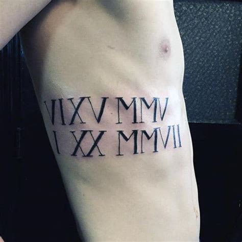 100 Roman Numeral Tattoos For Men Manly Numerical Ink Ideas