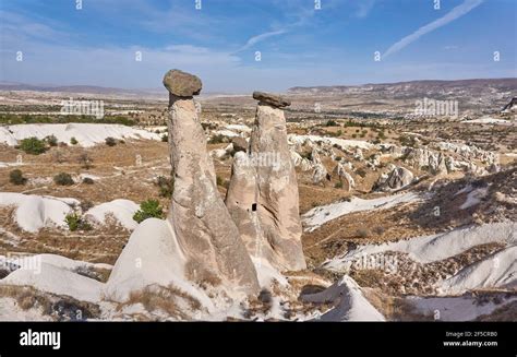 The famous fairy chimneys of Cappadocia Stock Photo - Alamy