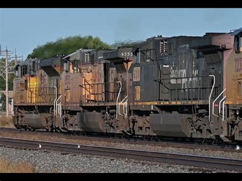 Union Pacific S Trains Roscoe NE E Bound Tankers Meets W Bound